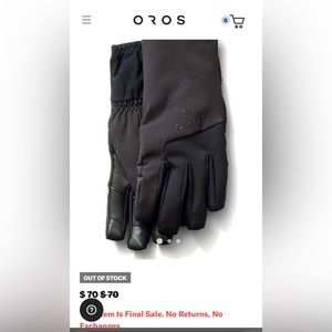 OROS Mens Itinerant Glove Black